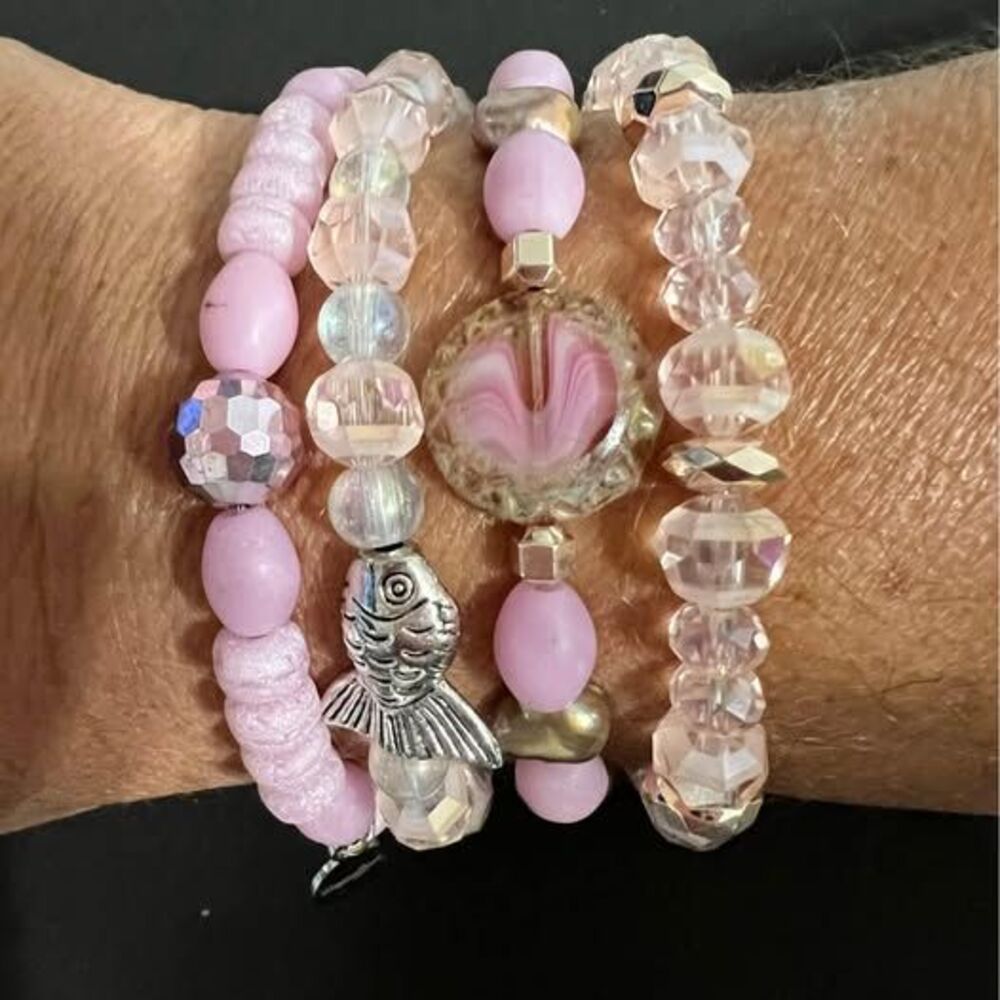 Beaded Stretch braclets - Picture 2 of 8